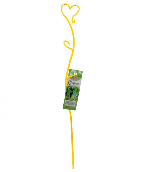 Держатель для орхидей Сердце желтый (H-55см) изображение